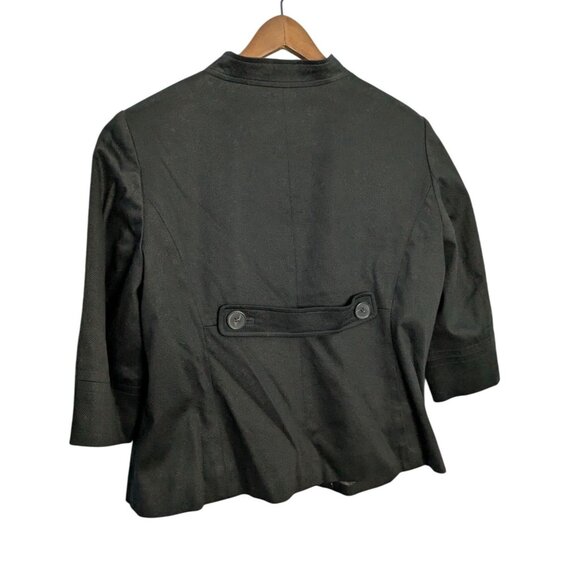 East 5th Womens Black Jacket Size 1X Button-Front 3/4 Sleeves Textured Finish - Picture 2 of 16